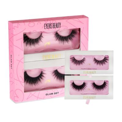 China M301 Tapered 2020 New Own Brand Silk Lashes Customized Box Wholesale 3D Faux Mink Eyelashes Handmade 3D Silk Lashes for sale