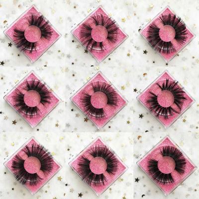 China 3D False 5D 15mm Mink Lashes Stars Colors Eyelashes bundling band Private Label Crisscross Customized for sale