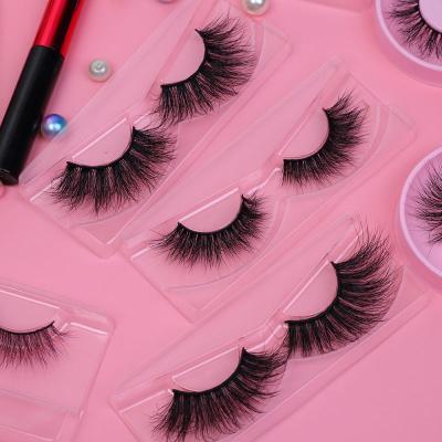 China Strip 3d Mink Eyelash Packaging Vendor Hand Made Fluffy Crisscross Box 15mm Package for sale