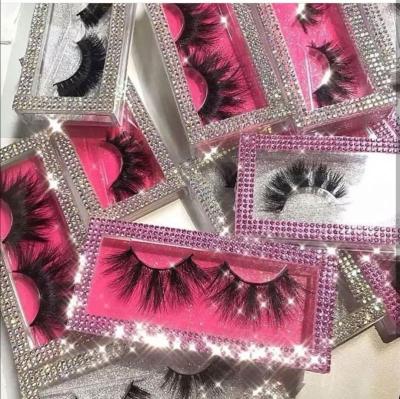 China Wholesale Hand Made Russian Eyelash Mink Eyelashes Packaging Box 100% Crisscross 3D Strip 15mm for sale