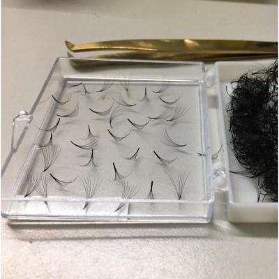 China 100% Natural Handmade 10 Flares Bulk Eyelash Extension Flares Natural Long Fanning Pre Made Volume Fans Eyelash Extensions Seller for sale