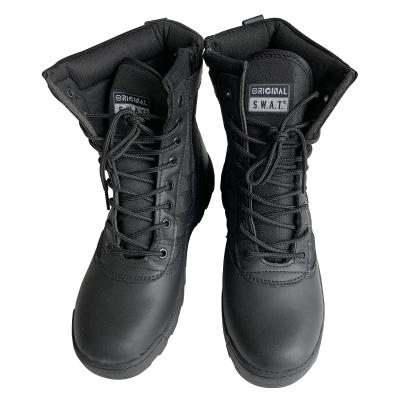 China Outdoor Waterproof Rubber Leather Boots Military Tactical Men Loose Jungle Safety Army Shoes for sale