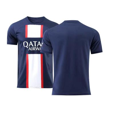 China New 2022 2023 mabppe away white paris soccer jersey messi football shirt sets tops fan edition for sale