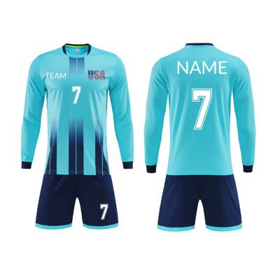 China Factory Made SDS-139 Sets Design Your Own Number Logo Soccer Jersey Custom Digital Printed And Shirots With Collar for sale