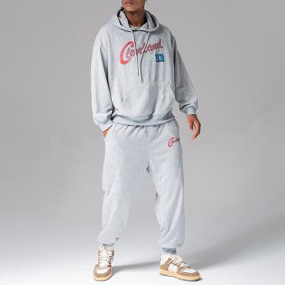 China 2021 Fashion Breathable Letters Print Sweatshirt+Sweatpant Men's Pullover Sweatshirt Hoodie Sport Pants Tracksuit Men HOODIES Gear Set for sale