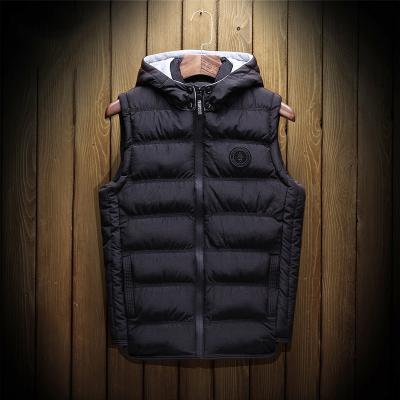 China New Winter Autumn Warm Sleeveless Jacket Male Casual Vest Men Fashion Waterproof High Quality Men Invest Plus Size Veste Homme Hat for sale