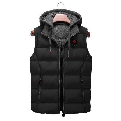 China New Autumn Warm Sleeveless Fashion Male Winter Double-Sided Jacket Waterproof Multicolor Men's Casual Vest Men Vest Hat for sale