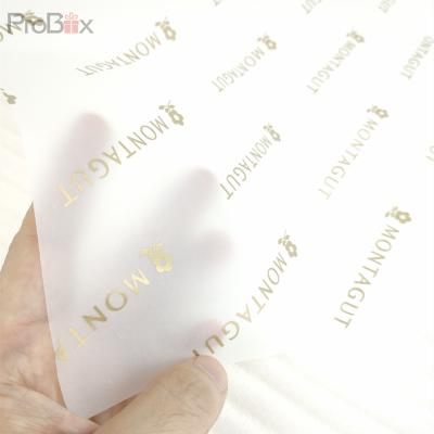 China Recycled Materials Manufacturers Wholesale Custom Christmas Gift Wrapping Paper Color With Gold Wax Leaves Logo Custom Tissue Paper for sale