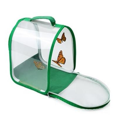 China Wholesale Viable Transparent Portable Folding Small Insect PVC Feeding Box Butterfly Small Clear Pet Carrier for sale