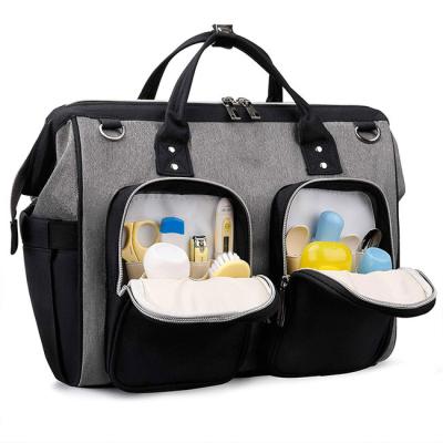 China Diaper Tote Bag Mum Baby Stroller Bag Large Outdoor Travel Diaper Bag Duffel Bag Diaper Bag With Changing Pad for sale