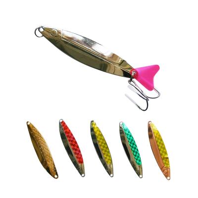 China Copper and iron or options custom multi-color metal fishing lures hard bait artificial spangle fishing lure for sale