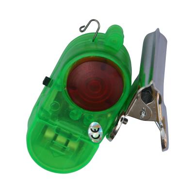 China High Quality Time Delay Colorful Alarm Clip LED Red and Green Lights Wireless Iron Carp Fishing Bite Hook Alarm for sale