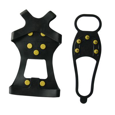 China Outdoor Universal Plastic Snow Climbing Spikes Anti-Slip Ice Climbing Grips Cleats 10-Studs Anti Slip for sale