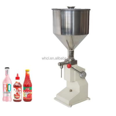 China A03 50ml Ominment Honey Ketchup Tomato Sauce Paste Tabletop Manual Food Liquid Filling Machine for sale