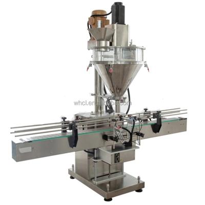 China Single Head Beverage Filler Automatic Sugar Bottle Jar Powder Weighing Coffee Cocoa Flour Spice Milk Filling Machine for sale