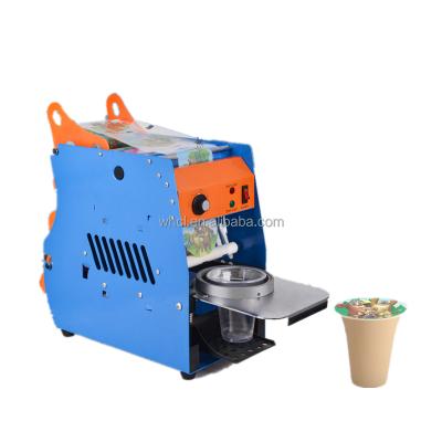 China Counter Bar 95mm Semi-automatic Food Size 90mm Beverage Bubble Tea Manual Juice Plastic Cup Sealer Sealing Machine for sale