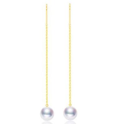 China Trendy wholesale fashion design freshwater pearl earring luxury water drop pearl charms gold plated earrings for sale