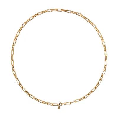 China Real Solid Gold Chains TRENDY Necklaces O Shape Chain And Link Real 18k Solid Gold Jewelry Chian Necklace for sale