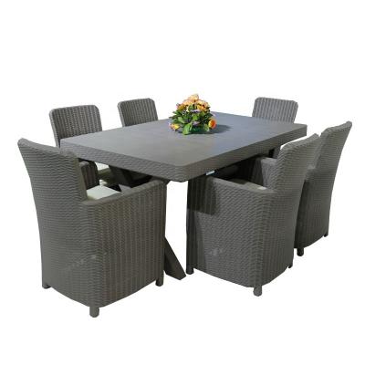 China Weather Resistant Outdoor Plastic Table Set Durable PP Garden Use Table And Chairs for sale