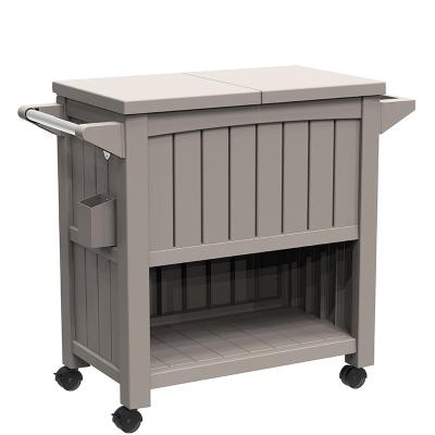 China Modern outdoor entertainment polypropylene serving cart /service cart for garden BBQ table for sale