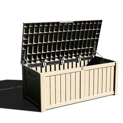 China Easily Assembled Garden 450L Plastic Waterproof Lockable Deck Storage /Lockable Outdoor Storage Box for sale