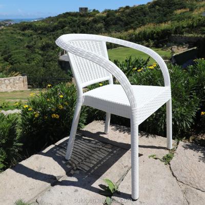 China Weather Resistant Outdoor Garden Furniture PP SUKK Plastic Rattan Chair For Patio for sale