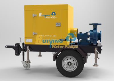 China Self priming Cummins engine driven Mobile Water Pump flow 400M³/H 16m head for sale