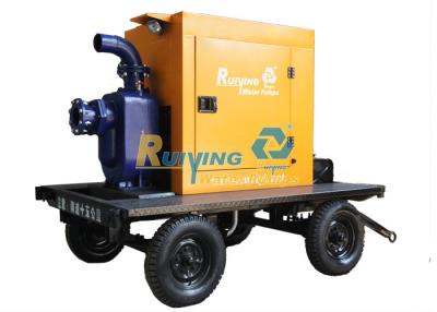 China 12 Inch Movable diesel engine driven centrifugal pump / diesel priming pump for sale