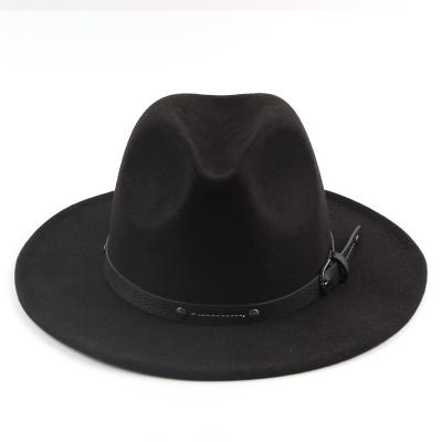 China Fedora Hats Men Women Brown Dobby Wool Flat Surface Bucket Scout Hat Wholesale Price for sale