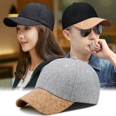 China Wholesale COMMON Hat With Brim Snapback Wood Cork Brim Hat 6 Panel Brim Wood Hats for sale