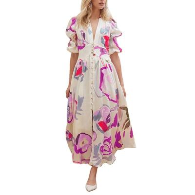 China Copy Four Way Maxi Dress DR-150 Anti-static Women's Beach Dress Swing Slim Fit Skirt Stretch Pattern for sale