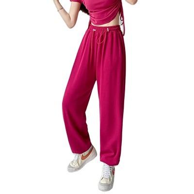 China Hot-selling XCC-013 pink waist corset girl spring Anti-wrinkle and autumn sports slim pants women's sweatpants 2022 new tops for sale