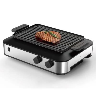 China Indoor Smokeless Electric Grill Top Smokeless Indoor BBQ Pan Household Electric Stove Grill for sale