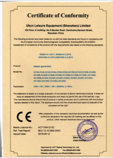 CE - Ukcn Leisure Equipment (Shenzhen) Ltd