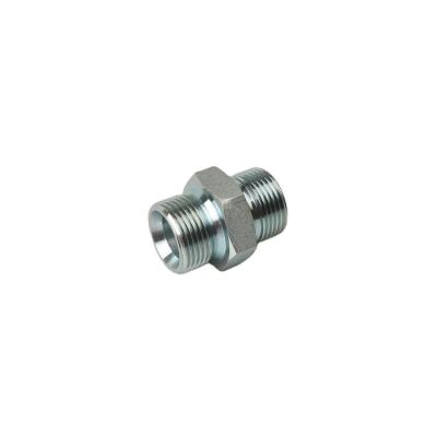 China Carbon steel male bsp hydraulic hose adapter and fittings for crimping press for sale