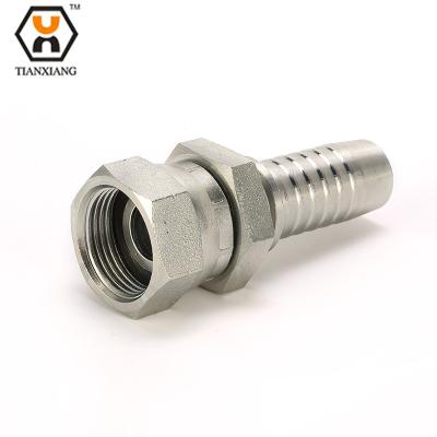 China 22611D Double Fitting Female Carbon Steel BSP Stainless Steel Hydraulic Hose Fitting Hexgaon China Hydraulic Hose Fitting for sale