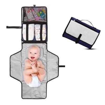 China Oxford Waterproof Baby Diaper Pad Changing Cover With Storage Pockets for sale