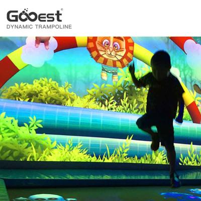 China 5 Effects Daynamic Interactive Trampoline Throwing Games For Kids Indoor Playground for sale