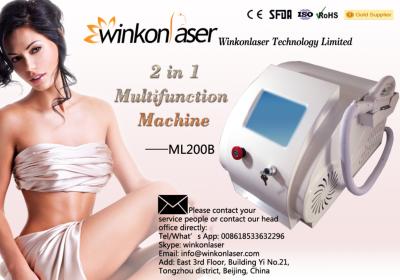 China Portable Nd Yag Laser Multifunction Beauty Machine With IPL E-LIGHT Skin Whitening for sale