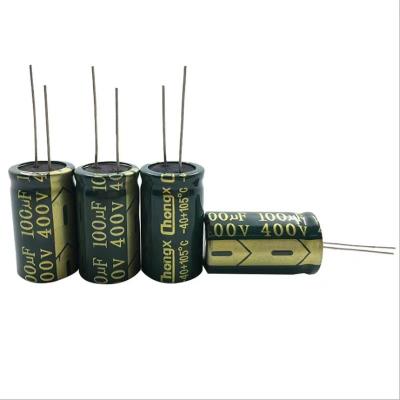 China Power Supply Capacitor 400V100UF 18*30mm Electrolytic Electrolytic Capacitor 100UF/400V For Power Supply for sale