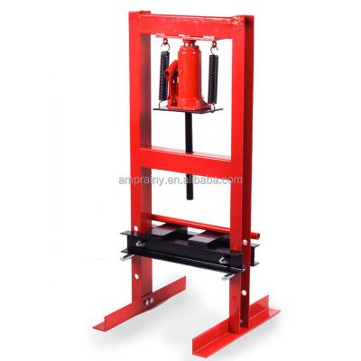 China vehicles equipment shop hydraulic press 6 ton H-frame hydraulic press with heavy duty steel plates with bottle jack 1-10T for sale