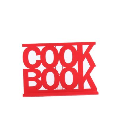 China Hot Sales Metal Laptop Free Standing Cook Book Stand For Kitchen for sale