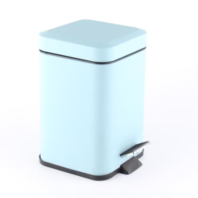 China Sustainable Powder Coating 3L 6L 12L 20L 30L Square Shape Step Trash Can Pedal Bin Waste Bin for sale