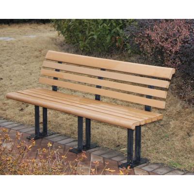 China Patio Bench Wooden Benches For Church Popular Park Wooden Bench With Steel Frame for sale