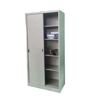 China Knock Down New Design 2 Steel Sliding Door Cabinet Office Cupboards With High Quality for sale