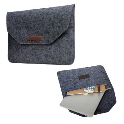 China Convenient and Stylish with Elastic Rope Design Wholesale 11 12 13 14 15 16 Inch Laptop Sleeve Bag Felt Handbags for Macbook Pro 14