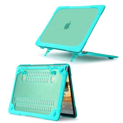 China Bottom Four Corner Stepping Up Slim Hard PC TPU Computer Laptop Cover For 12 inch MacBook Pro Retina Case A1534 A1931 for sale