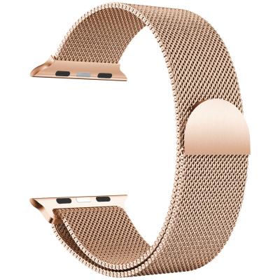 China Magnetic Mesh Milanese Loop Stainless Steel Milanese Loop Watch Band Strap For Apple Watch Band Series 6 Se 5 4 3 for sale