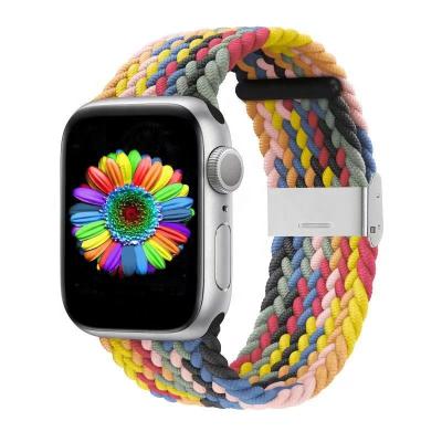 China Lightweight Stretch Elastic Woven Nylon Wrist Strap Watch Band For Apple Watch Strap Series 6 5 4 3 2 1 38 40 42 44 mm for sale