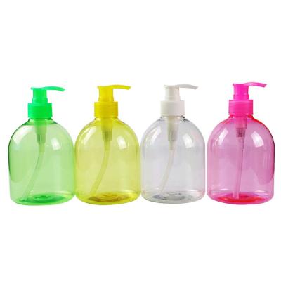 China Household Products Empty Clear 16oz PET Hand Wash Plastic Sanitizer Pump Bottle for sale